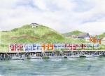 Postcard DIN-A5 Lobster Huts Hummerbuden Helgoland3